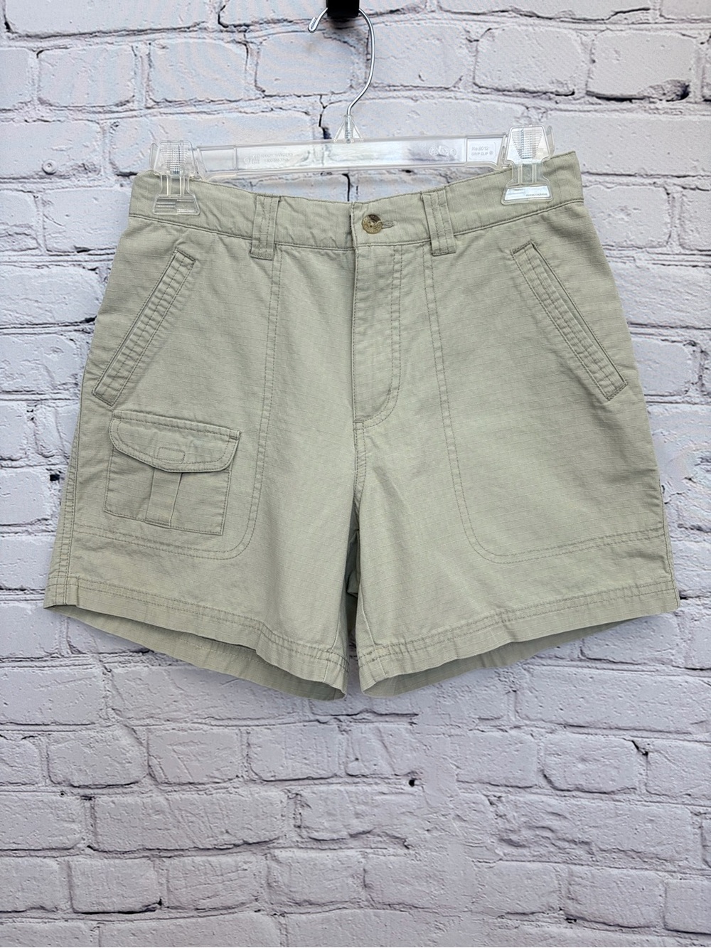 Columbia Classic Cargo Pocket Outdoor Hiking Shorts Light Khaki Sz 4